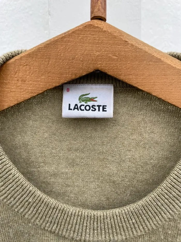 Lacoste wool pullover pull à teneur de laine mens XXL logo brodé - photo numéro 4