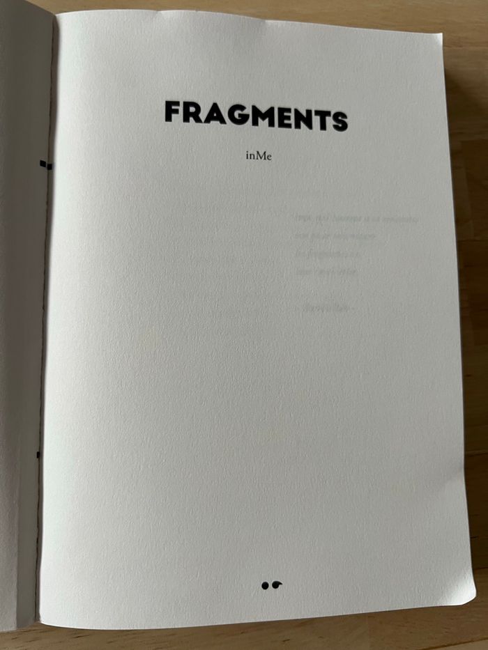 Livre InMe – Fragments – Les bonnes feuilles - Bon État - photo numéro 2