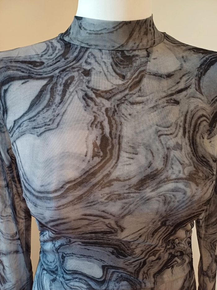 Robe grise moulante transparente neuve By Swan taille S 36 - photo numéro 2