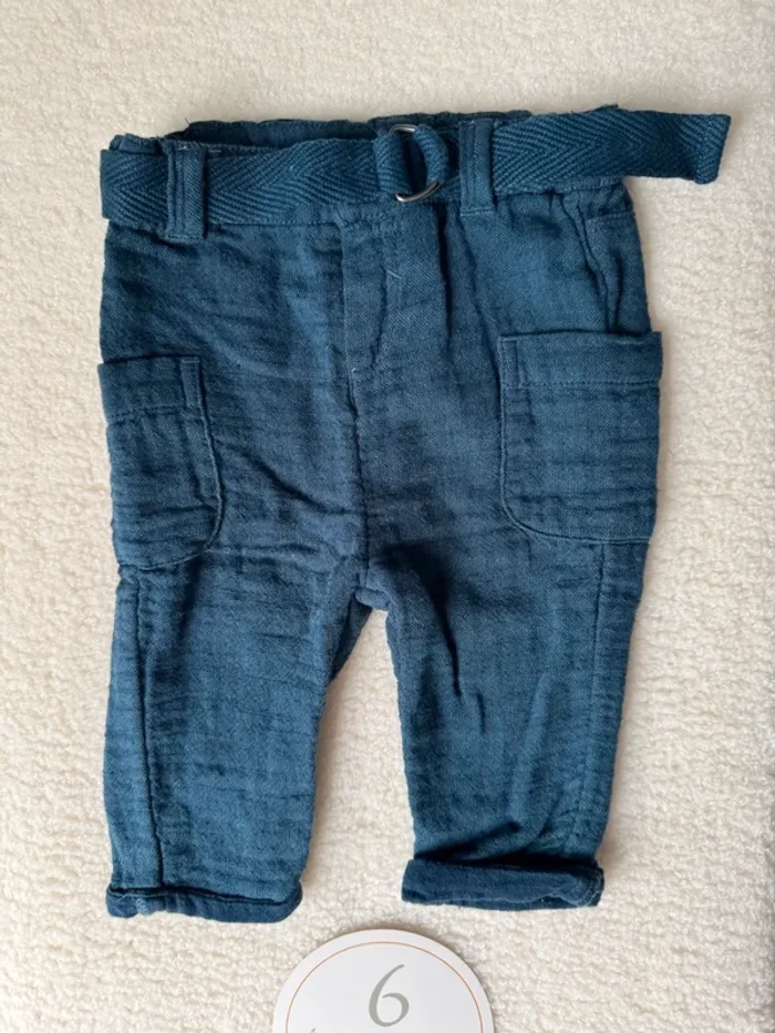 Pantalon en lin • in extenso • taille 6 mois - photo numéro 2