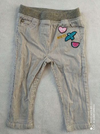 Pantalon rayé avec écussons Tex Baby