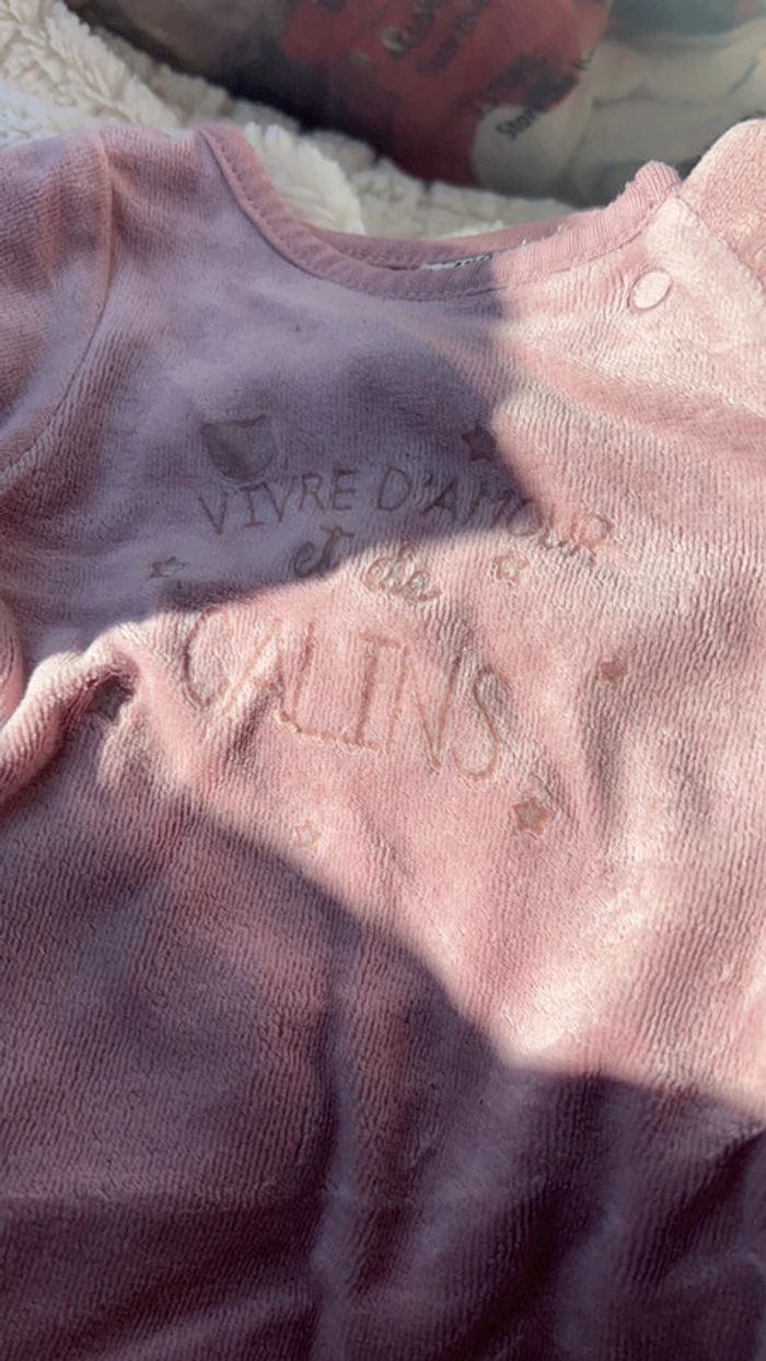Pyjama velours 3 mois tao - photo numéro 2
