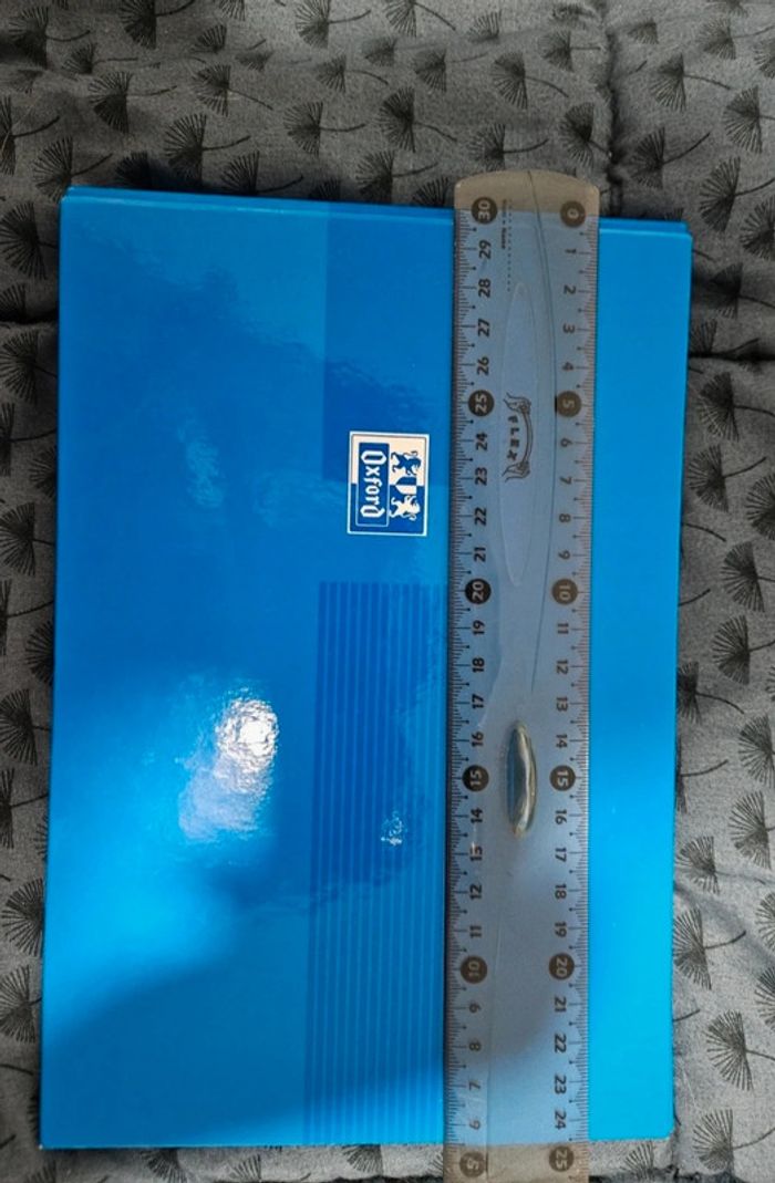 Classeur bleu et ses quelques feuilles oxford - photo numéro 3