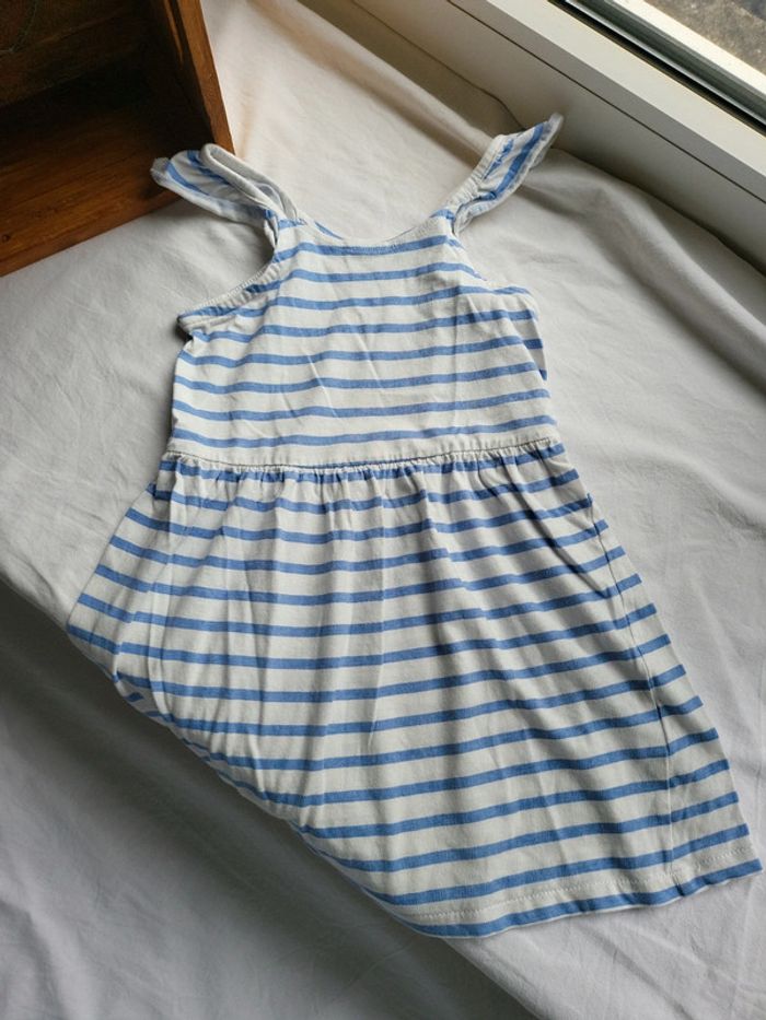 Robe courte rayée bord de mer plage vacances 4 ans