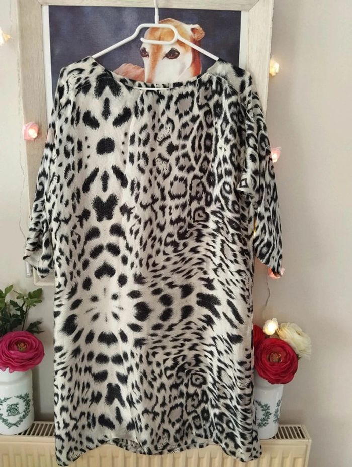 🐆Robe Légère Satin Imprimé Léopard Zara T36/38🐆 - photo numéro 13