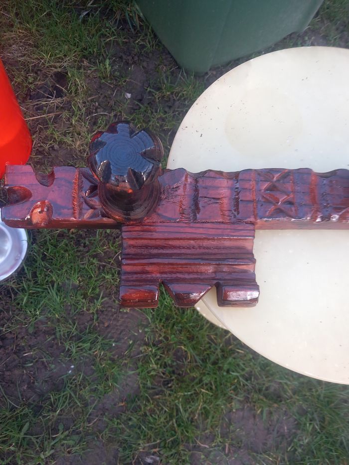 Patère en forme de clé En bois - photo numéro 4
