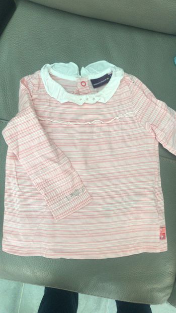 T shirt rayé col Claudine