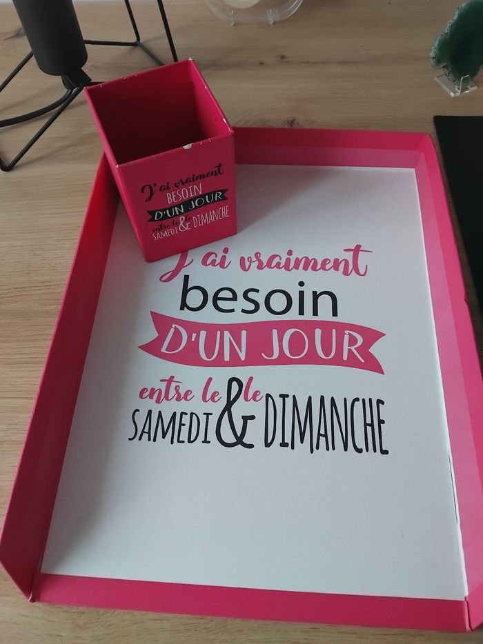 Accessoires de bureau : banette et pot à crayons - photo numéro 9