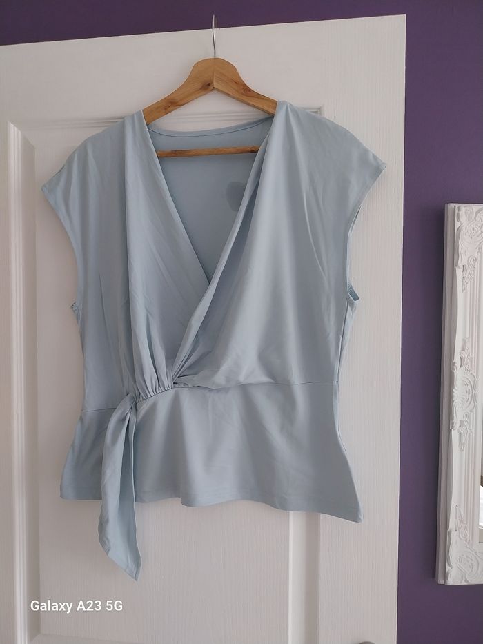 Tee-shirt,  bleu ciel,  taille xl,  shein