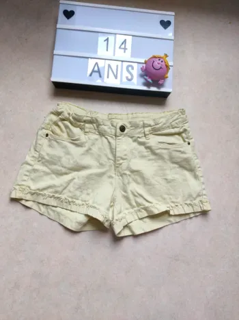 Short jaune 14 ans Tape à l'oeil