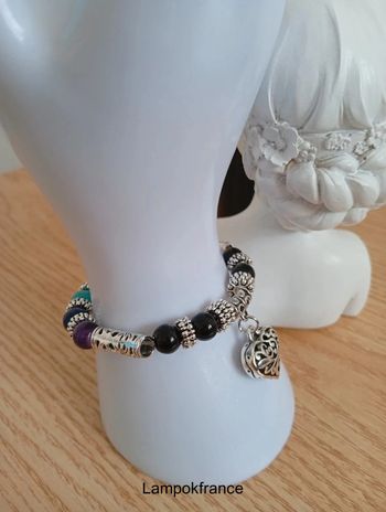 Bracelet en perles colorées 7 chakras coeur amour 💖 cadeaux d'anniversaire