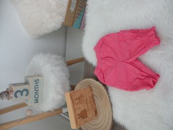 Jolie pantalon bermuda court été sarouel elastique leger orchestra rose bébé fille 3 mois 60cm