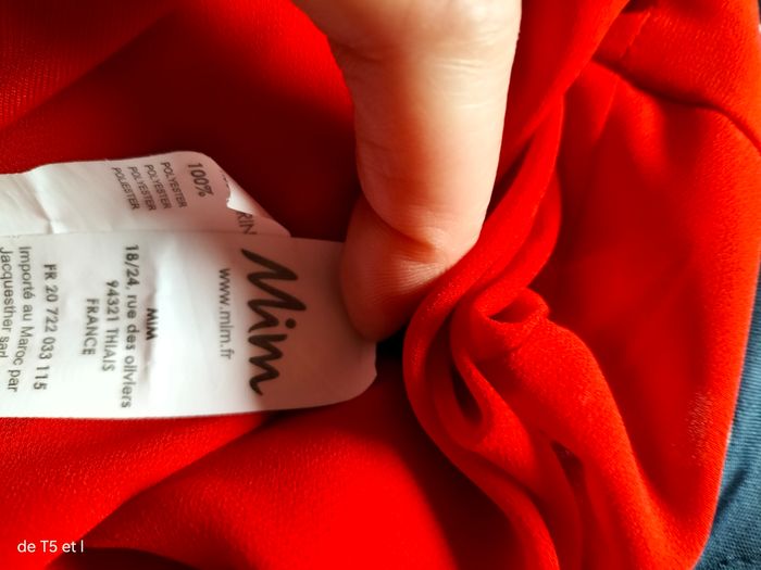 Robe élégante rouge comme neuve taille 36 marque Mim - photo numéro 6