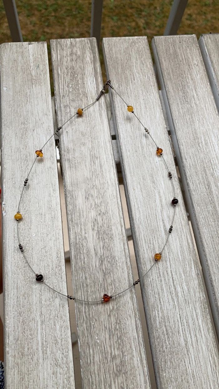 Collier fantaisie ambré