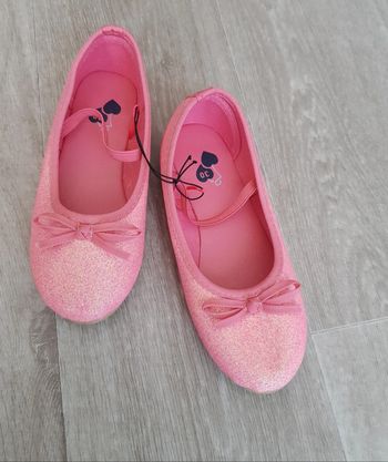 Ballerines roses pailletées taille 30 - neuves