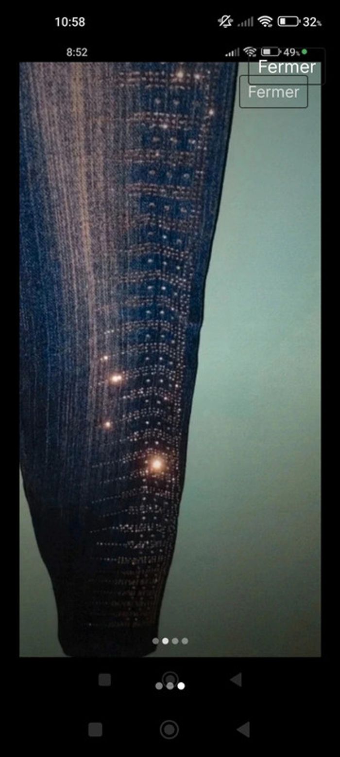 Legging façon jean avec strass - photo numéro 2
