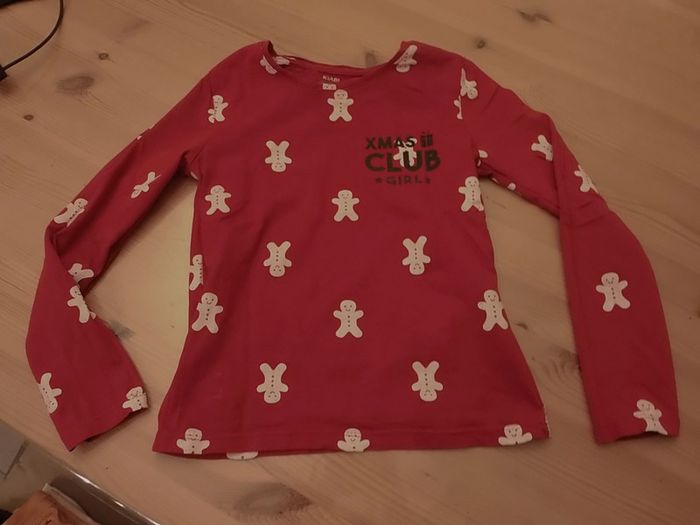 T-shirt rouge bonhomme pain d'épice