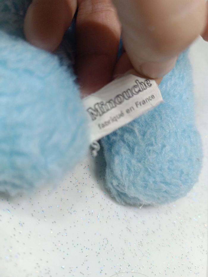 Nounours ours Teddy Bear ourson bleu blue ciel clair vintage boulgom minouche tire langue - photo numéro 11