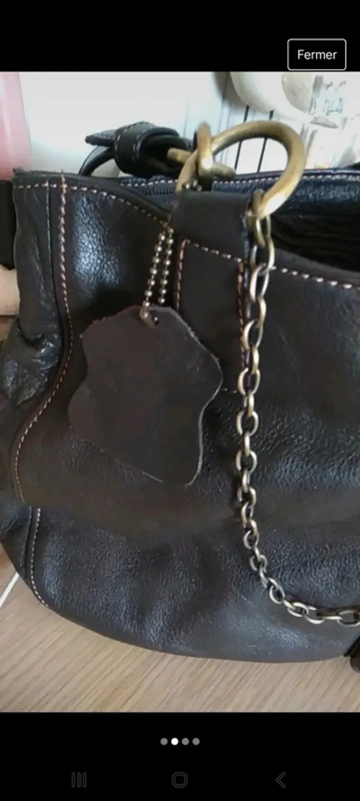 Sac en cuir brun - photo numéro 2