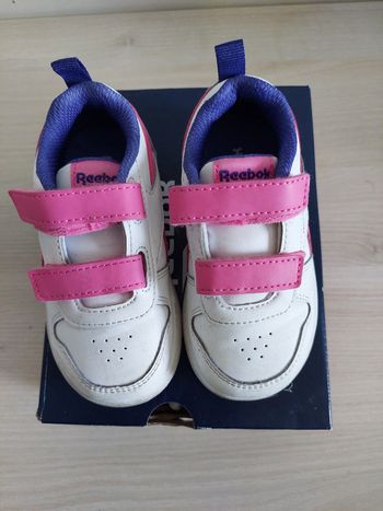 Baskets Reebok blanc et rose fille 22
