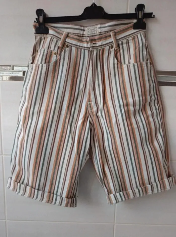 Short vintage t.34 100% coton taille haute