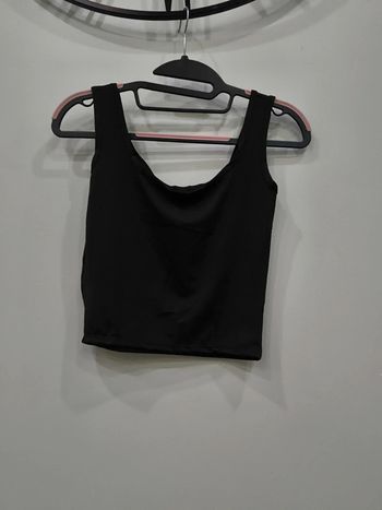 Débardeur court taille S (36) noir fin