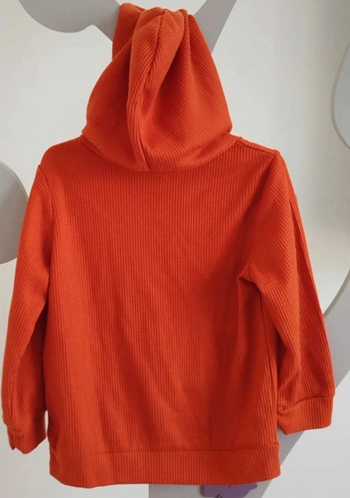Sweat à capuche rouille taille 4 ans - photo numéro 2