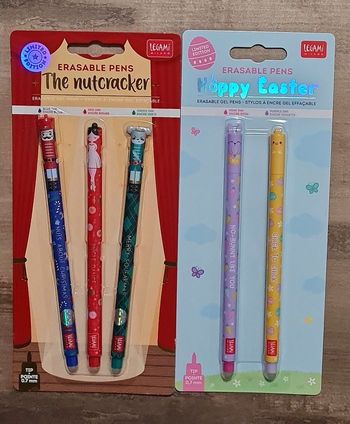 Legami Noel 2025 + Pâques 2025 = 5 Stylos Limited Editions Neufs Plus Commercialisés