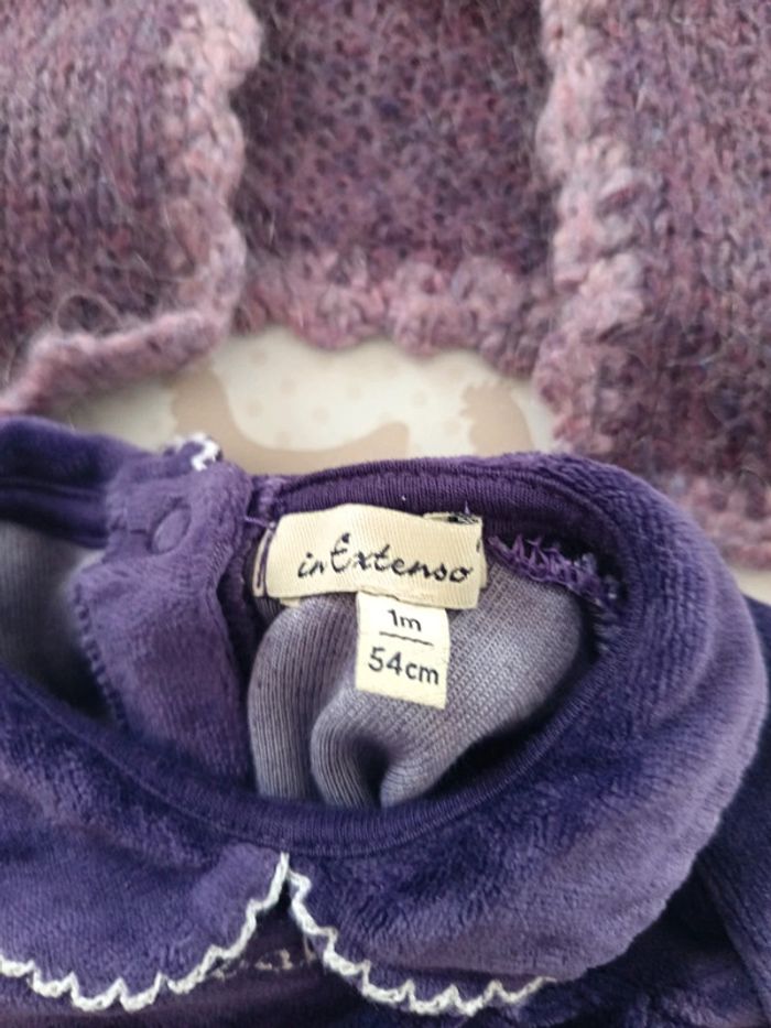 Ensemble robe+gilet taille 1 mois - photo numéro 4