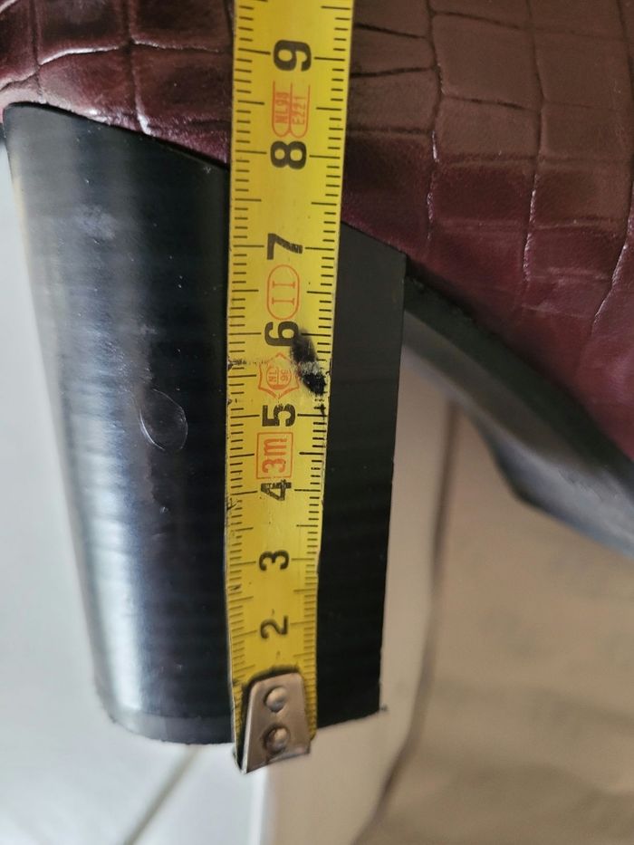 Boots à talons bordeaux - photo numéro 7