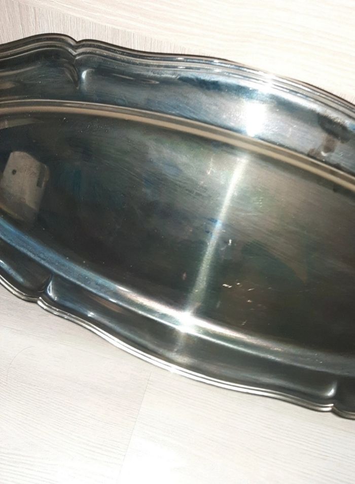 Grand plat de service ovale Guy Degrenne - Inox 18/10 - photo numéro 3