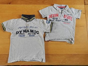 Lot de 2 polos manches courtes 110 cm 