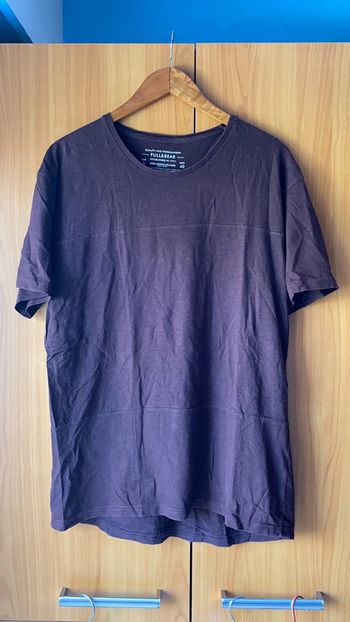 Tee-shirt uni marron Pull&Bear L