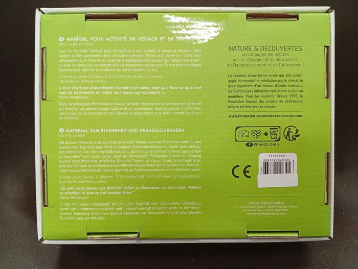 Activité Vissage et Dévissage - photo numéro 2