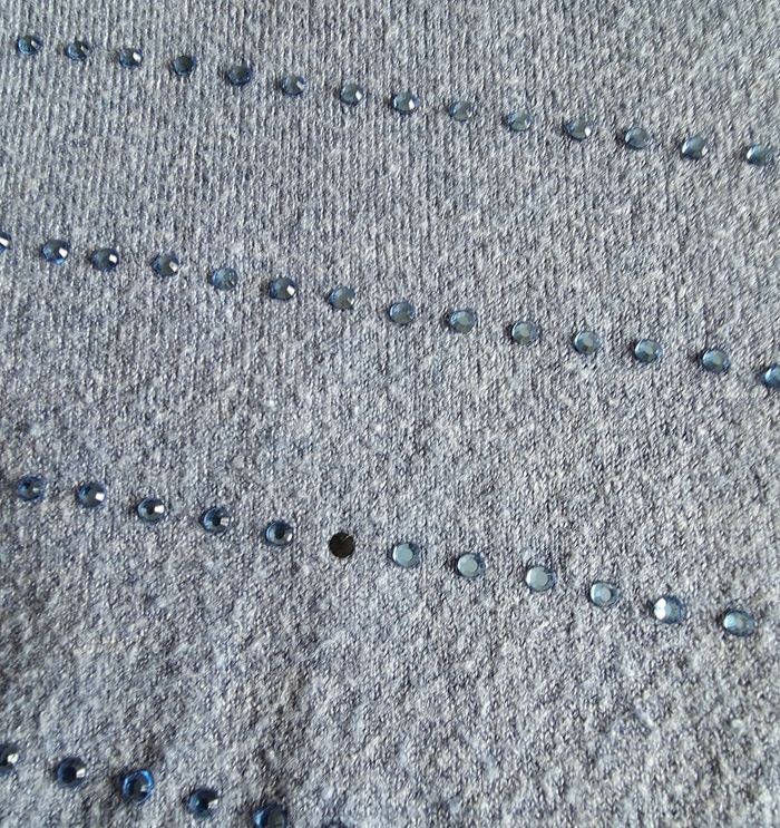 Armand Thiery Pull Maille Strass Bleu Bon État Taille L - photo numéro 6