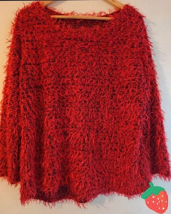 Pull rouge léger a légèrement brillants TU jusqu'au 46