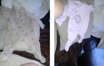 Lot de 2 pyjamas velour 1mois marron et rose lapin