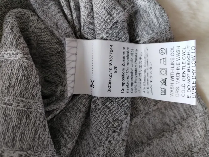 Ensemble pantalon et haut côtelé 6 ans neuf gris - photo numéro 5