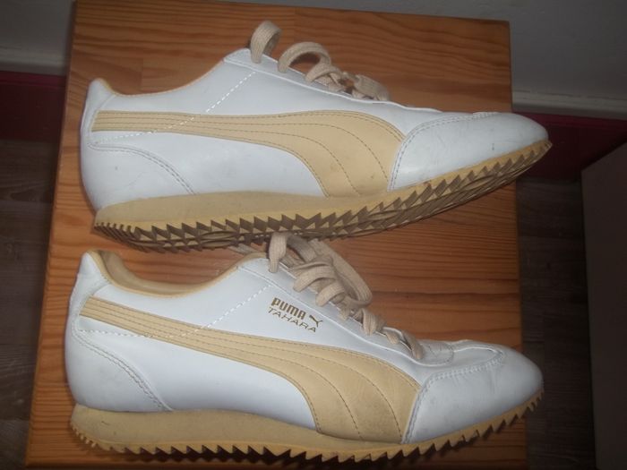 Baskets en cuir blanc Puma Tahara 41 - photo numéro 6