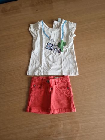 Haut kanz 92cm 2 ans et jupe vertbaudet 2 ans