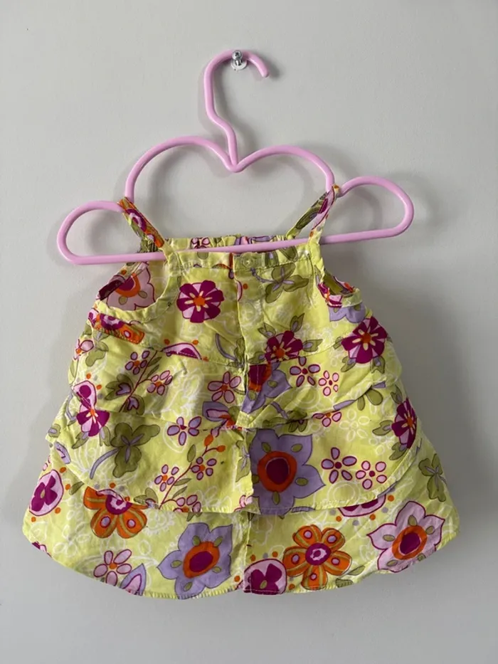 👚débardeur bébé fille - fleurie et coloré - 67 cm - très bon état - photo numéro 6