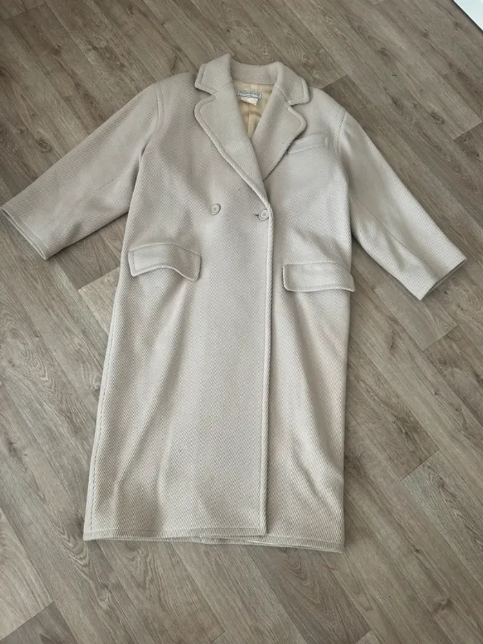 Yves Saint-Laurent, variations manteau, caban beige, crème - photo numéro 4