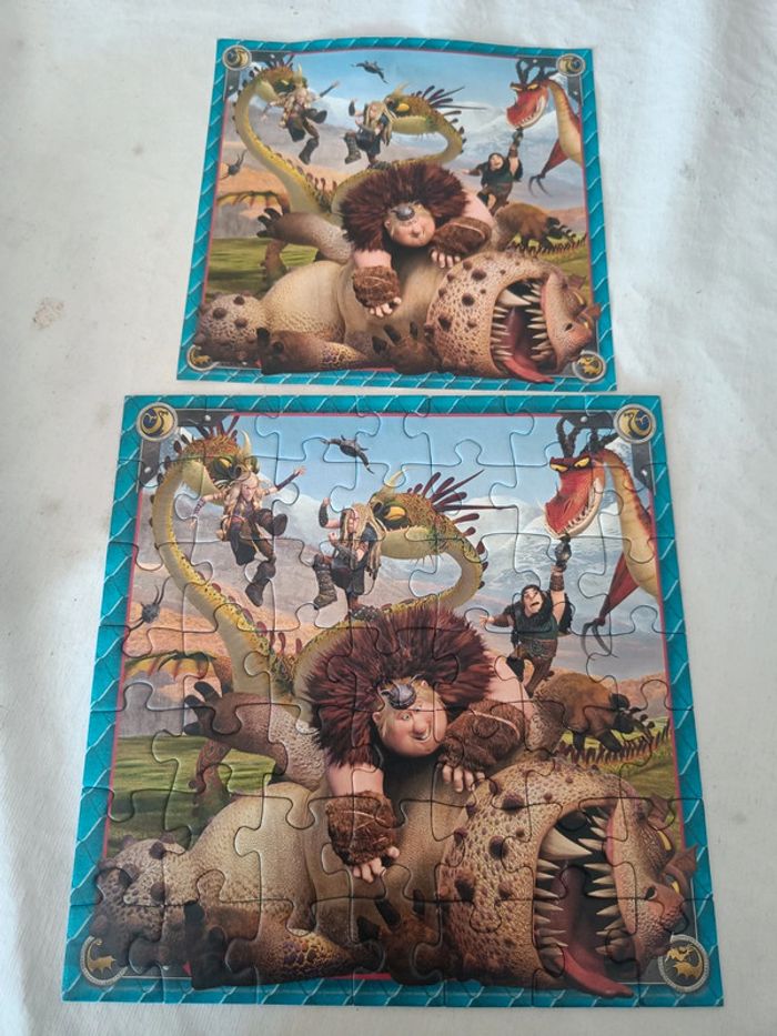 3 puzzles 49 pièces Dragons Crocmou - photo numéro 4