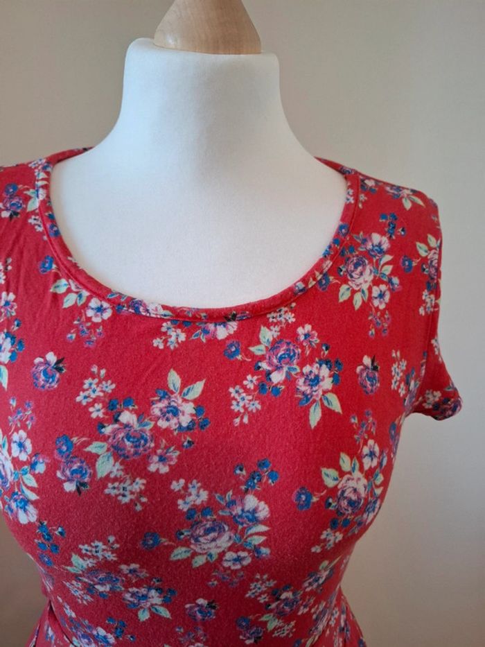 Roeb rouge/rose Fleurie New Look taille XS 34 - photo numéro 3