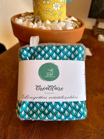 Lot 10 Lingettes réutilisables