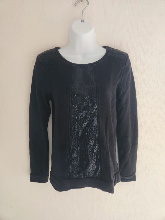 Sweat à sequins noir Caprice de fille 16 ans