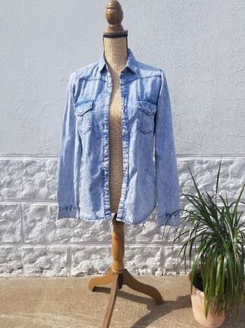 Veste en jeans délavé taille 38 gemo