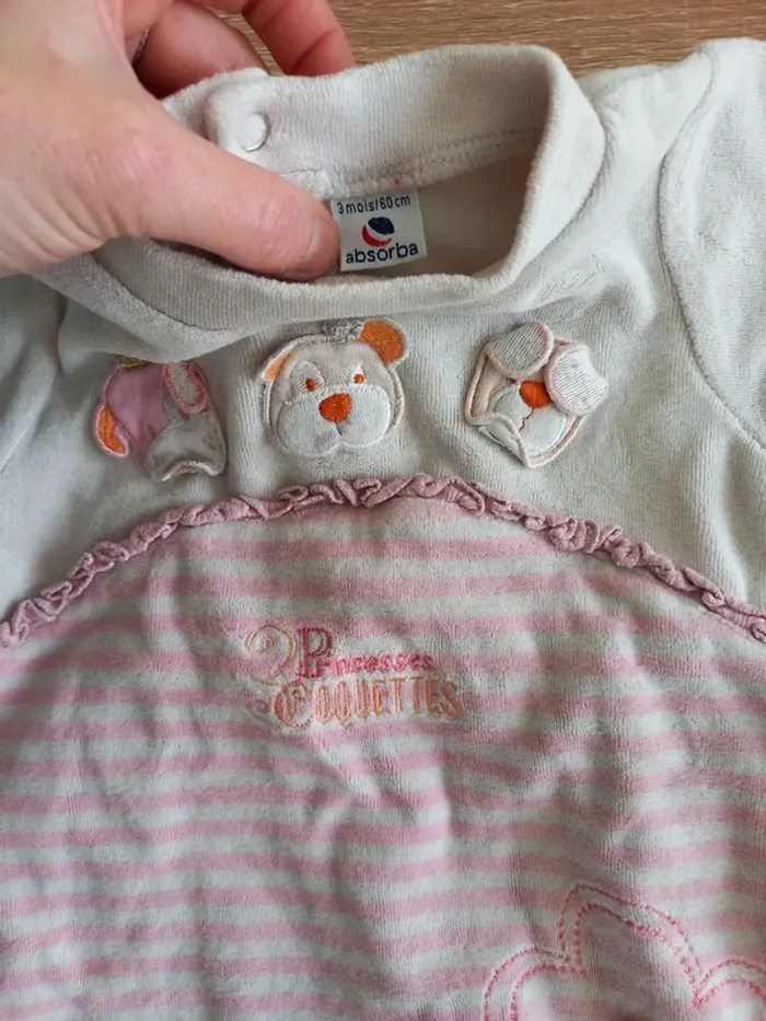 Lot de pyjamas bébé 3 mois fille - photo numéro 5