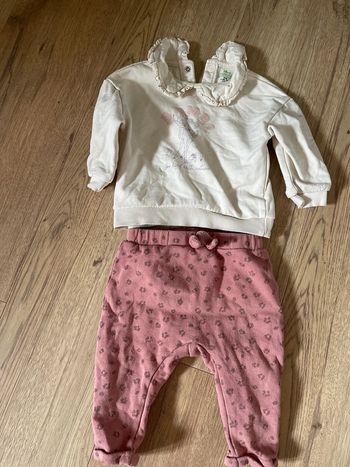 Ensemble sweat col Claudine + pantalon 9 mois