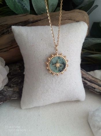Collier pierre de turquoise africaine et étoile du Nord
